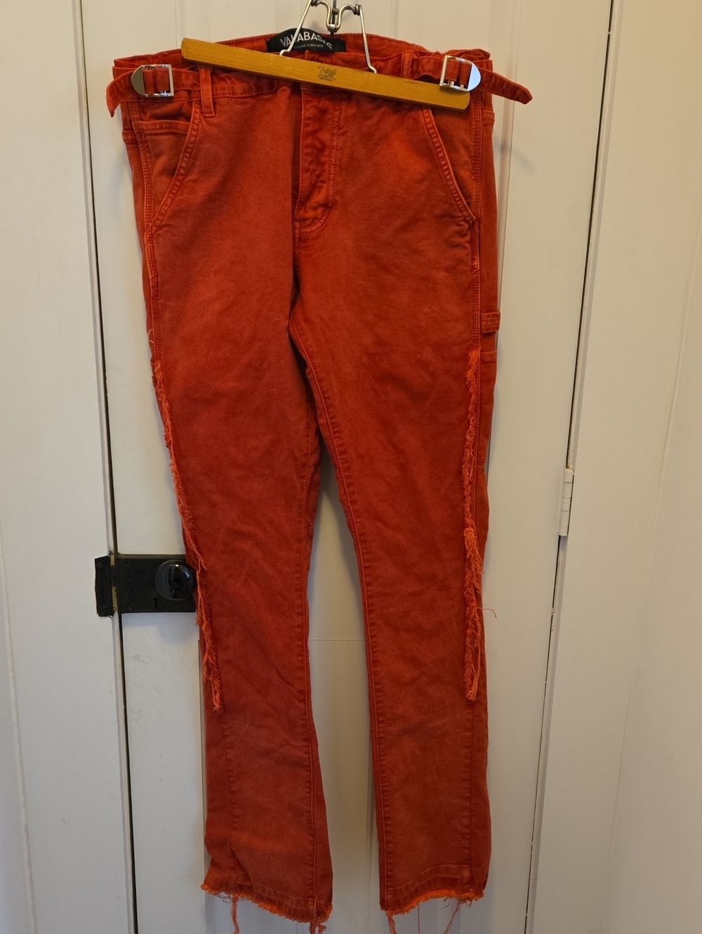 Valabasas Red Jeans With Silver Buckles Size 36